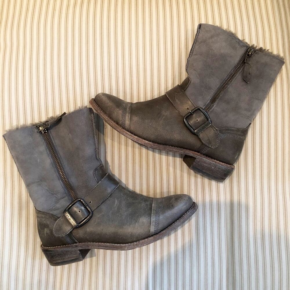 UGG Koolaburra Duarte Suede Faux Shearling Mid-Calf Boots